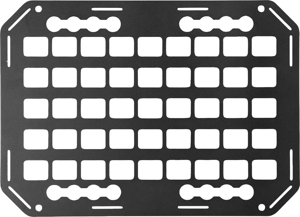Panneau de Rangement Molle en Aluminium Noir de 3mm avec Rail en L