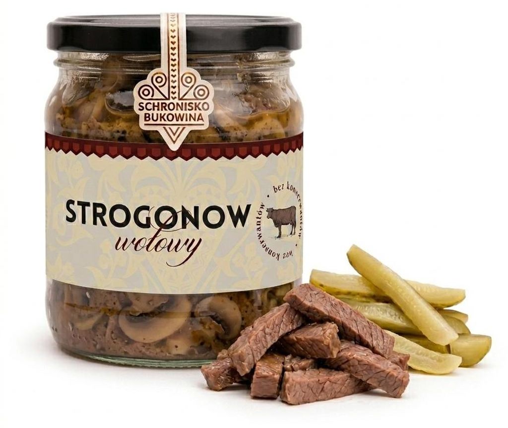 Rindfleisch strogonov 410g - Schronisko Bukowina Produktbild 