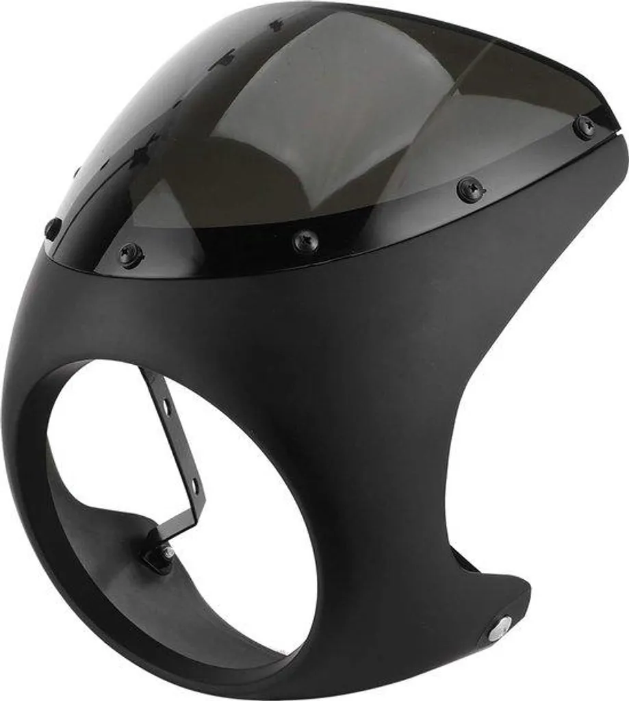 Pare-brise phare 7 pouces facile à installer avec protection vent moto