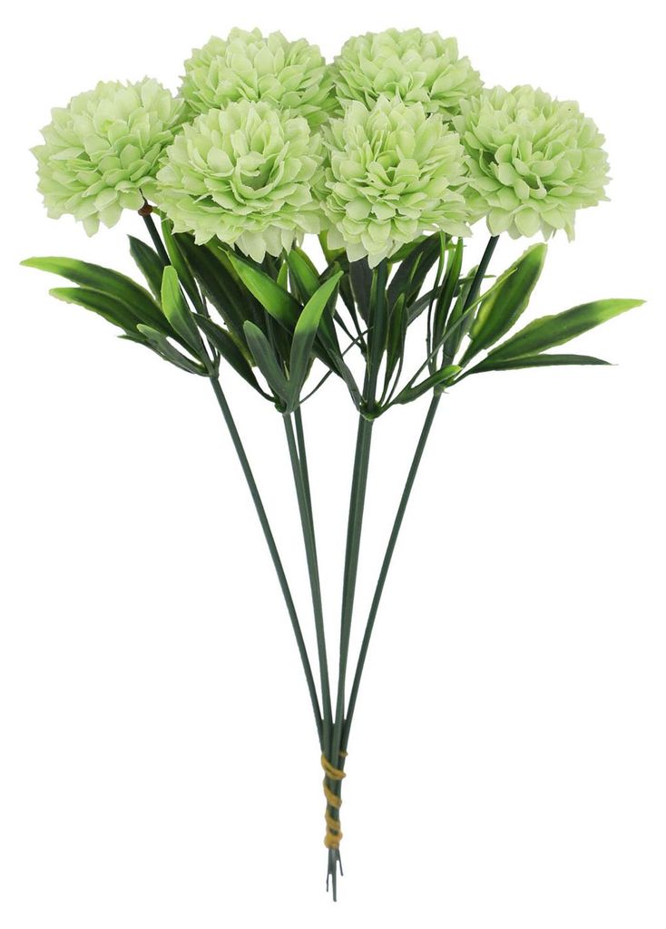 6 künstliche Hortensienblüten, künstliche Chrysanthemenkugeln, künstliche langstielige Hortensien, Brautsträuße für Zuhause, Büro, Café, P...