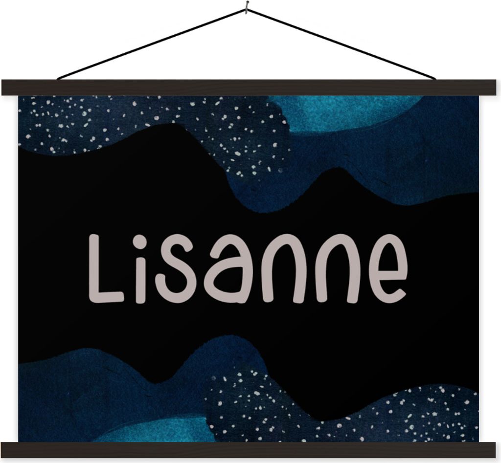 MuchoWow Textilposter Lisanne - Pastell - Mädchen 150x113 cm mit schwarzem Rahmen - Wohnzimmer
