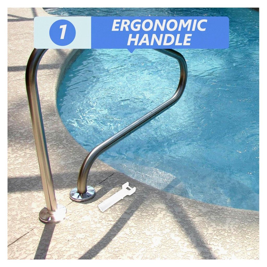 Ersatzgriff für Poolsauger aus robustem Kunststoff, kompatibel mit Schwimmbadzubehör, ergonomisch für die Reinigung des Poolbodens, einfach zu w...