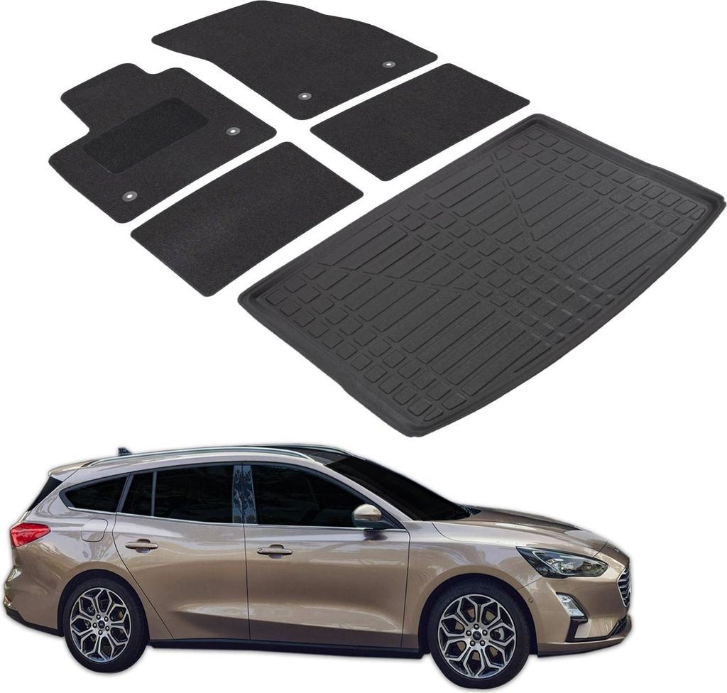 Kofferraumwanne Fußmatten Set Für Ford Focus 4 Ab 2018 Produktbild 