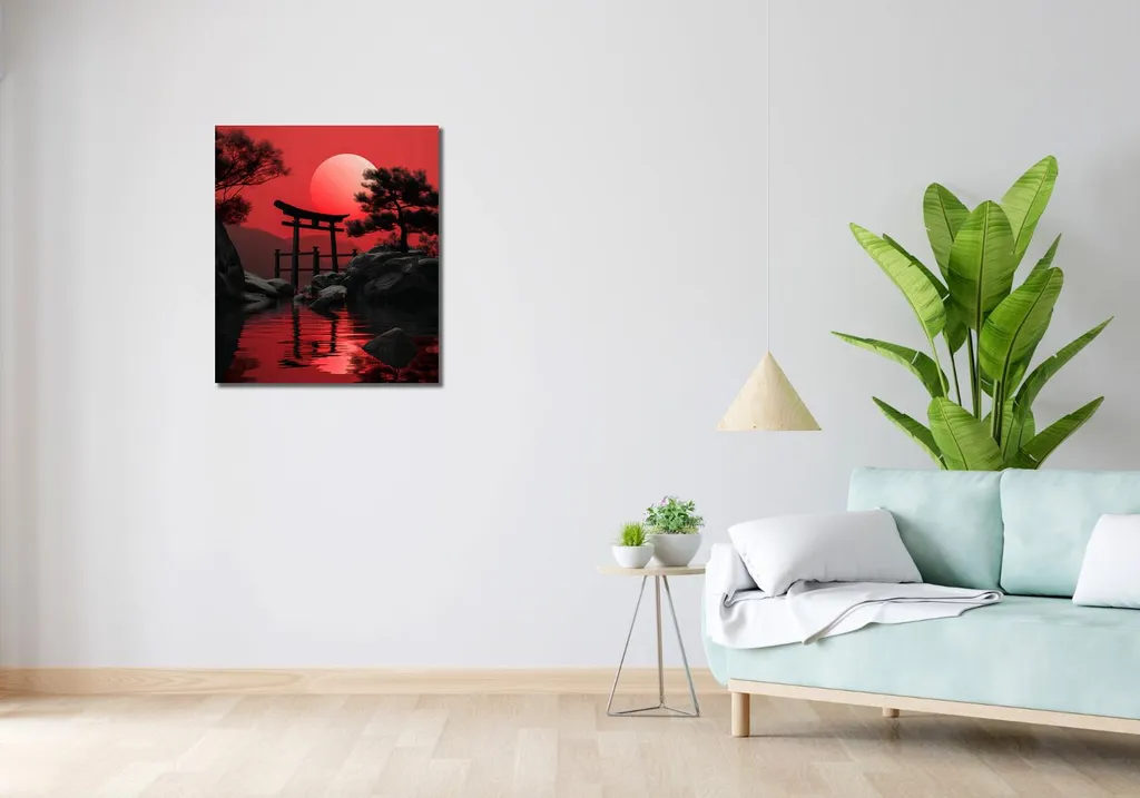 Tableau Décoratif Temple dans le silence - Image Murale Zen 60x70