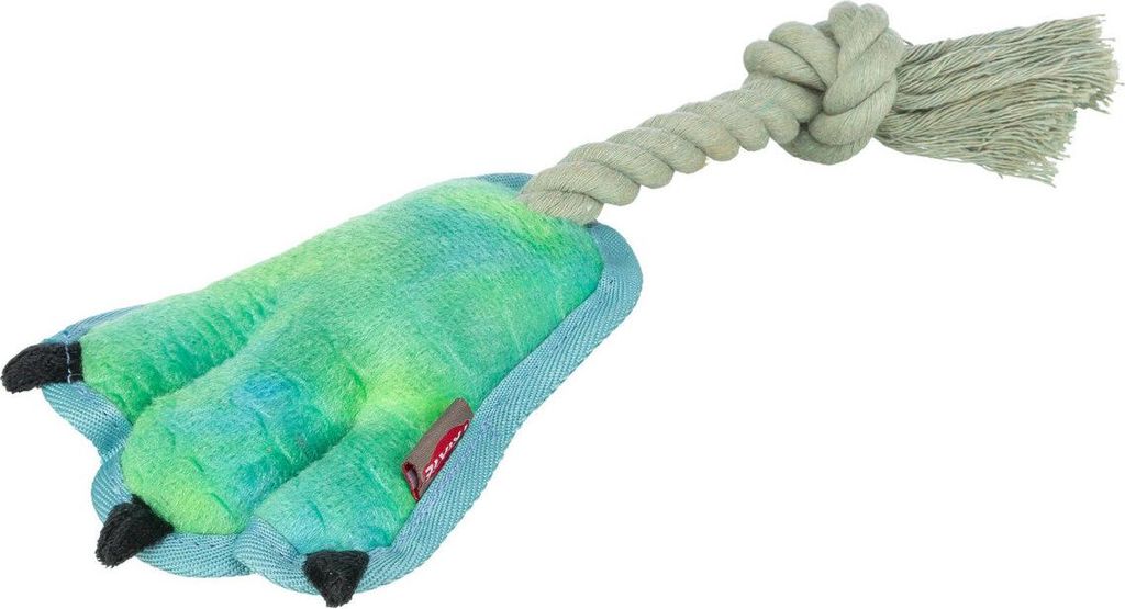 Trixie Hundespielzeug Tatze am Tau grün/blau