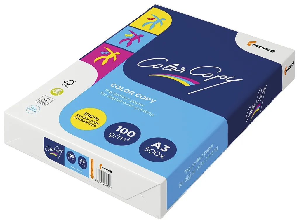 Carta Ecologica Mondi Color Copy A3 100g - 500 Fogli CO2 Neutral