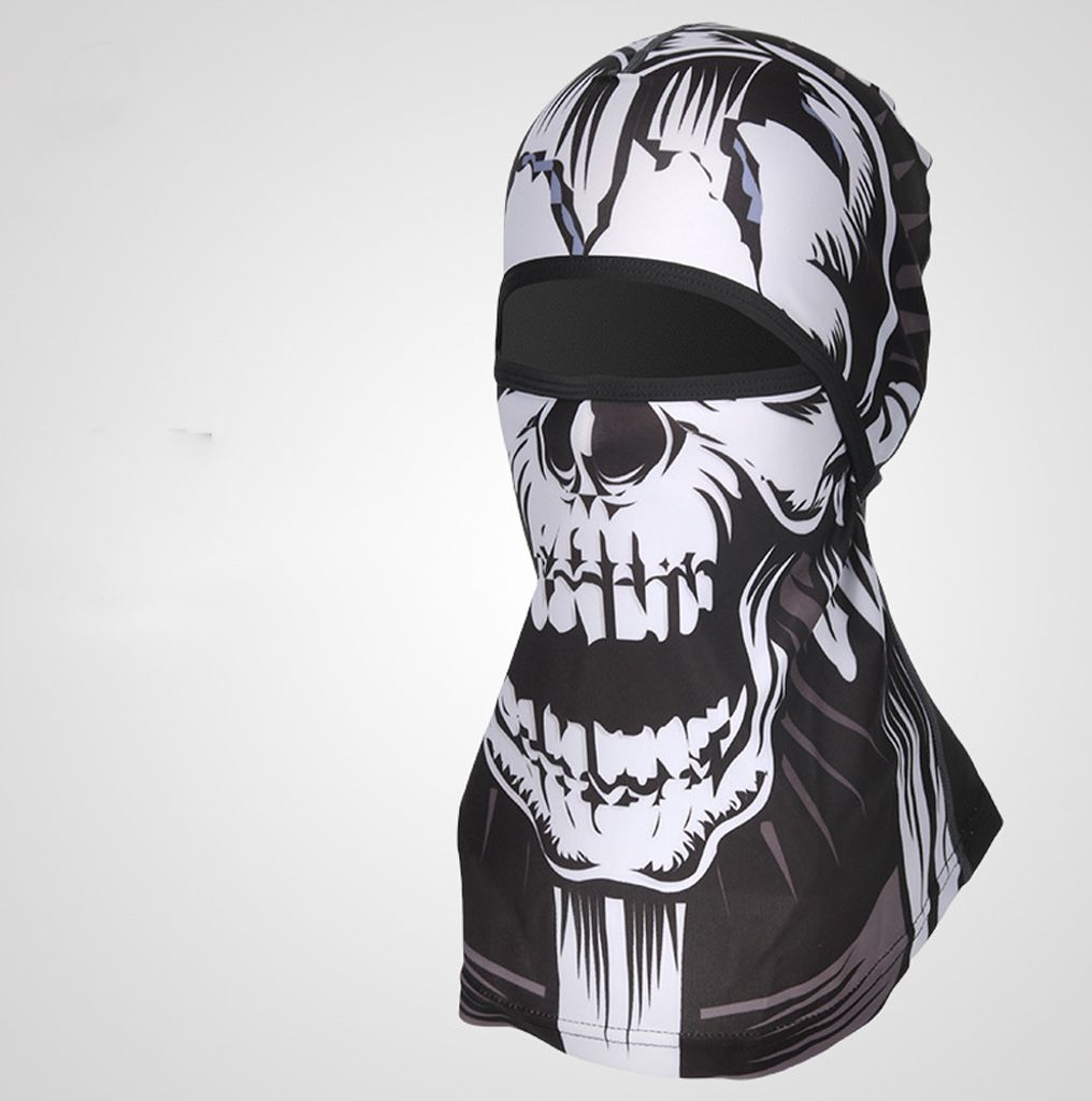 Sportbekleidung Motorrad Reiten Kopfbedeckung Magische Sport Schal Volle Gesichtsmaske Balaclava Eine Größe_Seezahn A