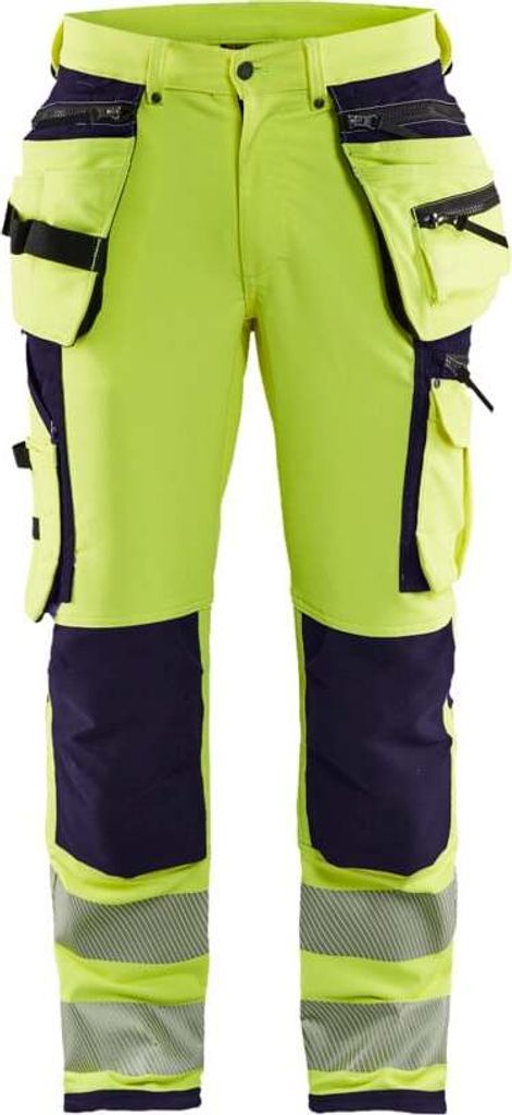 Blakläder High Vis Bundhose 4-Wege Stretch 1997 1642 in 2 Farben, Farbe:gelb/marineblau, Größe:116
