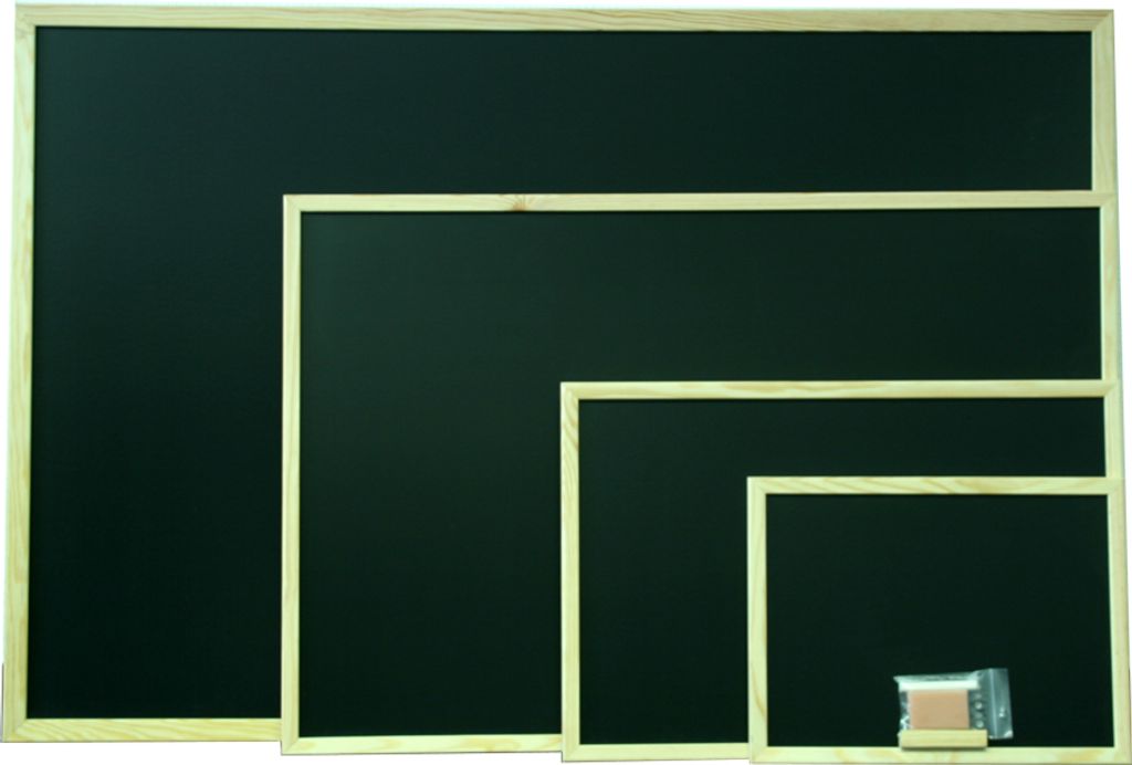Magnet-Kreidetafel Schultafel 40x60cm schwarz mit Holzrahmen