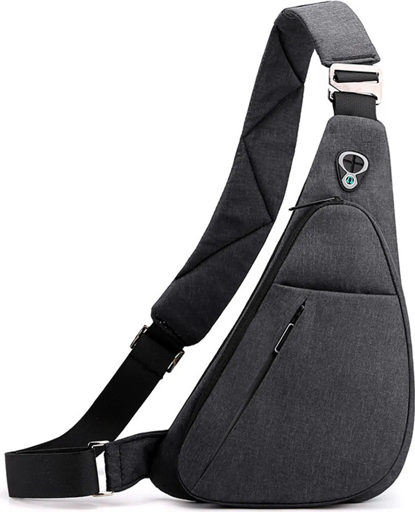 INF Sacoche de poitrine à épaule gauche Le noir design ergonomique fin