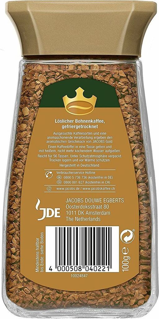 JACOBS Gold 6 x 100g löslicher Kaffee 6 Gläser Produktbild 3