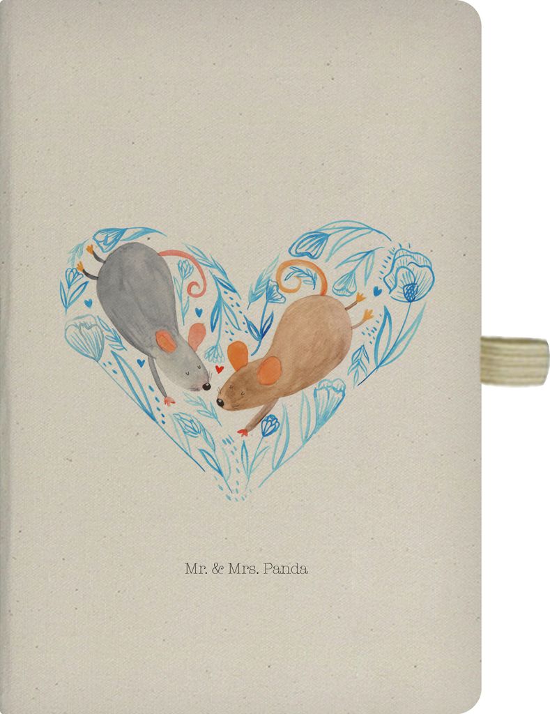 Mr. & Mrs. Panda notizbuch Mäuse Herz - Transparent - Geschenk, Hochzeit, Schreibheft, für Immer, Reisetagebuch, Lieblingsmensch, Liebe, Love, Fr...