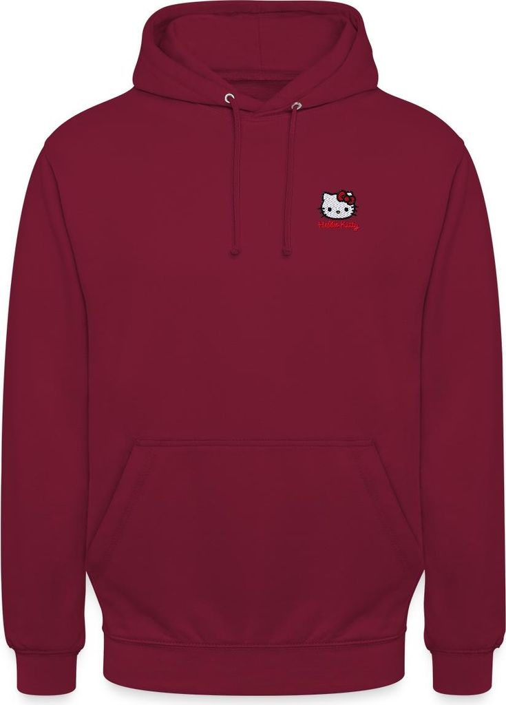 Spreadshirt Hello Kitty Stick Portrait Uni Hoodie, XL, Bordeaux