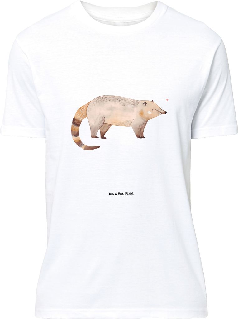 Mr. & Mrs. Panda Größe L T-Shirt Nasenbaer - Weiß - Geschenk, mit Spruch, Shirt, Rüsselbär, Lustige Sprüche, Tshirt, Nasenbär, Nasenbären, ...