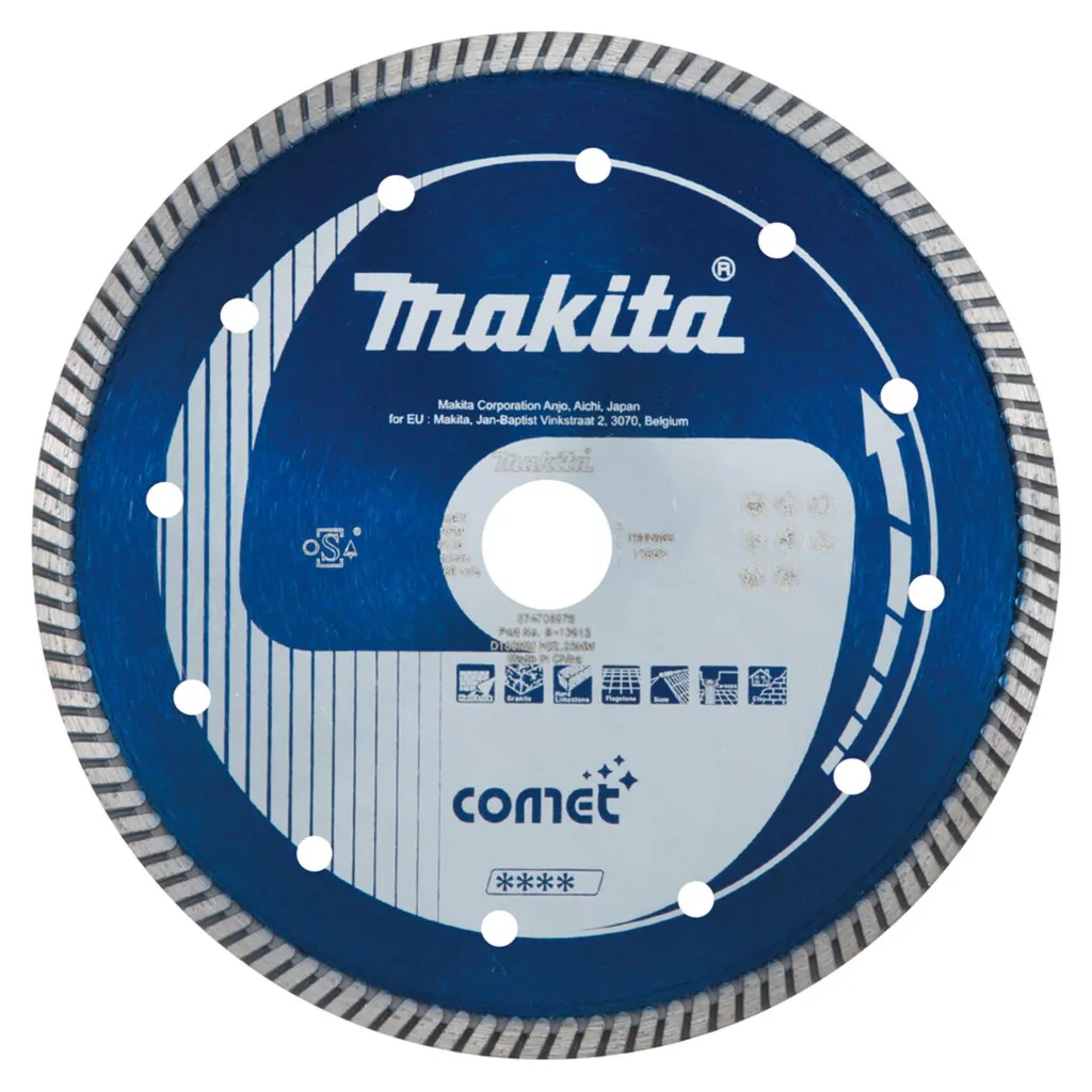 Lame diamantée Makita 180 mm pour découpe propre de dalles béton