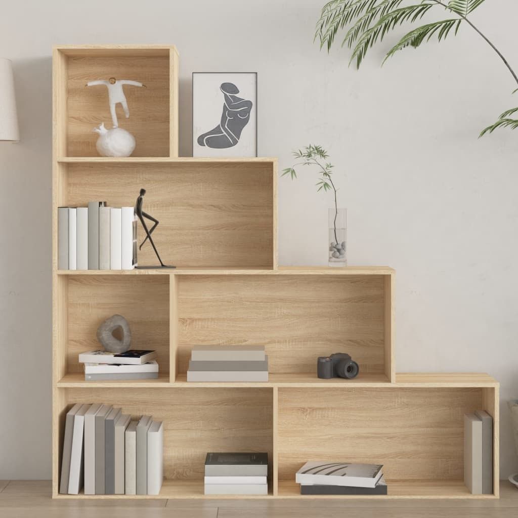 "im Sonderangebot"Bücherregal/Raumteiler - CLORIS - Standregal - Robust und langlebig - Sonoma-Eiche 155x24x160 cm Holzwerkstoff - NeuMöbel3567420
