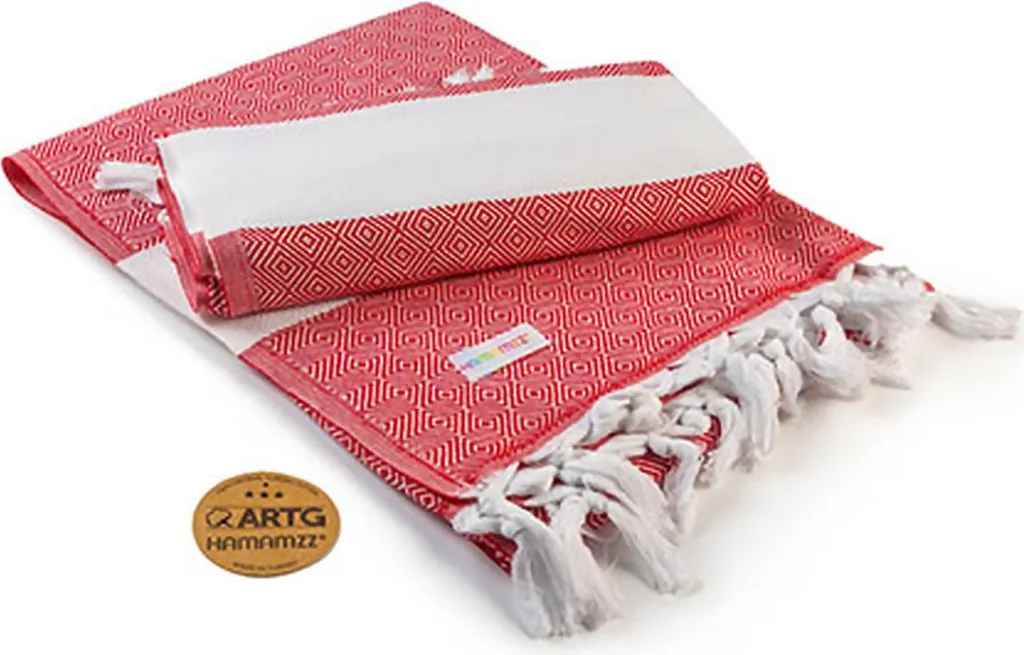 Telo Hamam Marmaris De Luxe 100x180 Rosso - Alta Qualità A&R AR056
