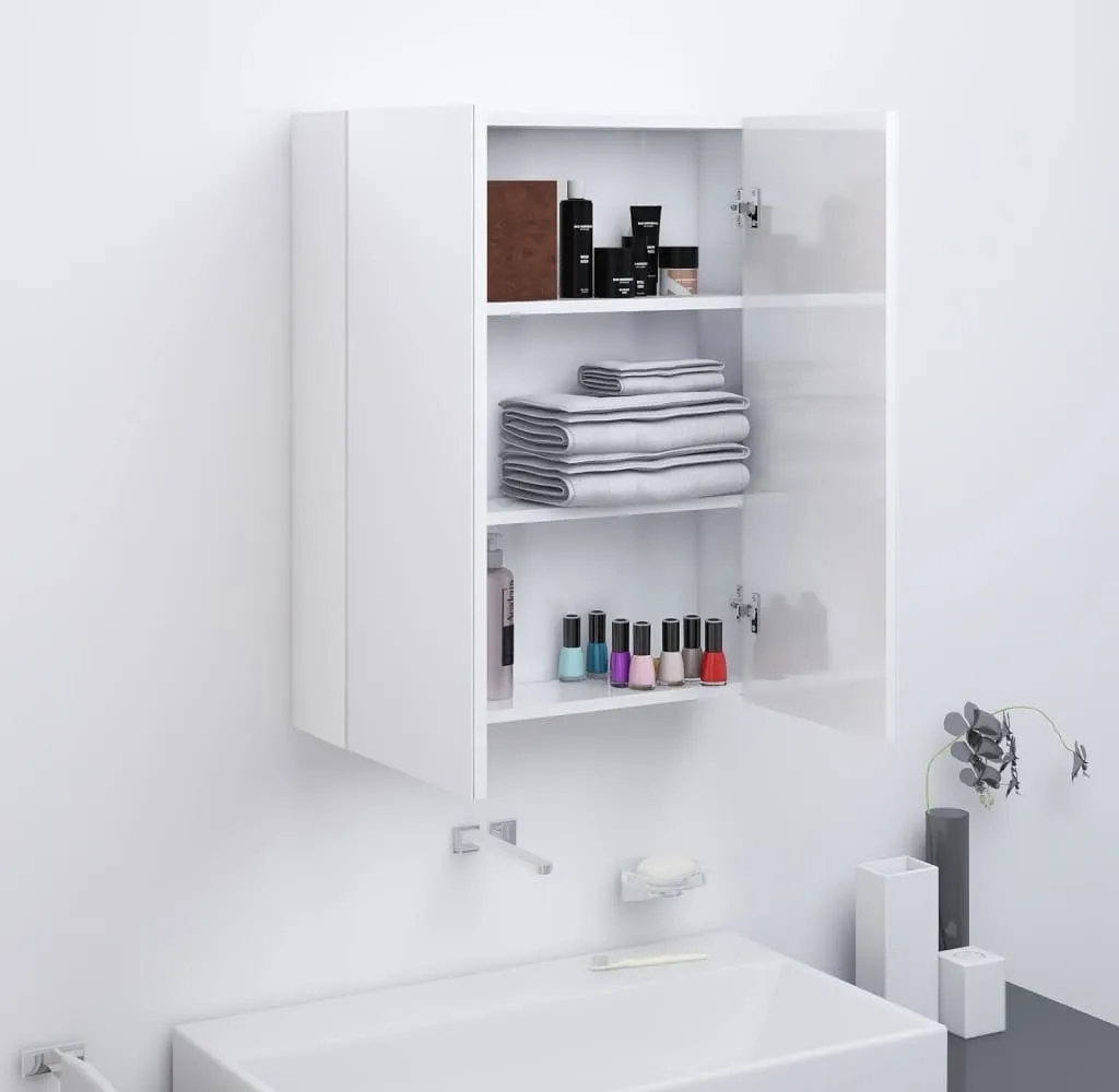 Armoire de toilette blanche pour ranger vos cosmétiques et accessoires