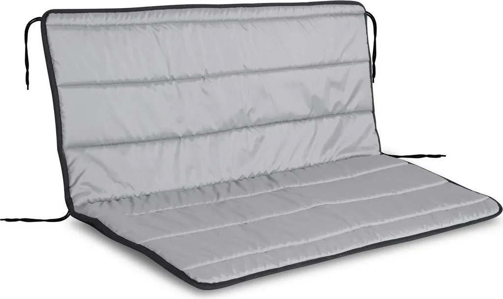 Coussin de jardin gris foncé 100x50x50 cm en mousse haute densité duo