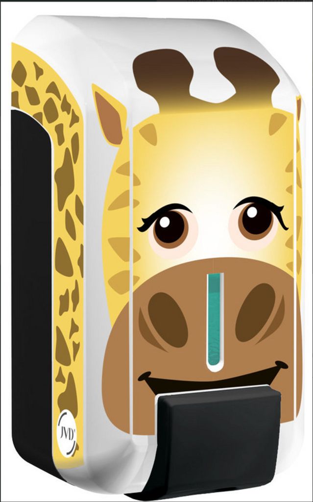 Wandseifenspender Kids Giraffe Druckknopf Kunststoff nachfüllbar 700 ml JVD, Ausführung:Gelseife