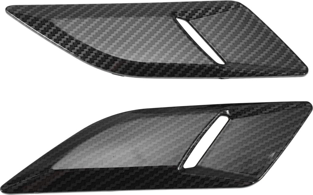 Motorhaubenluftauslassabdeckung Trim für Land Rover Range Rover Sport 14-23 Motorhaubenluftauslassabdeckung Bezels ABS Kohlefaseroptik Schwarz