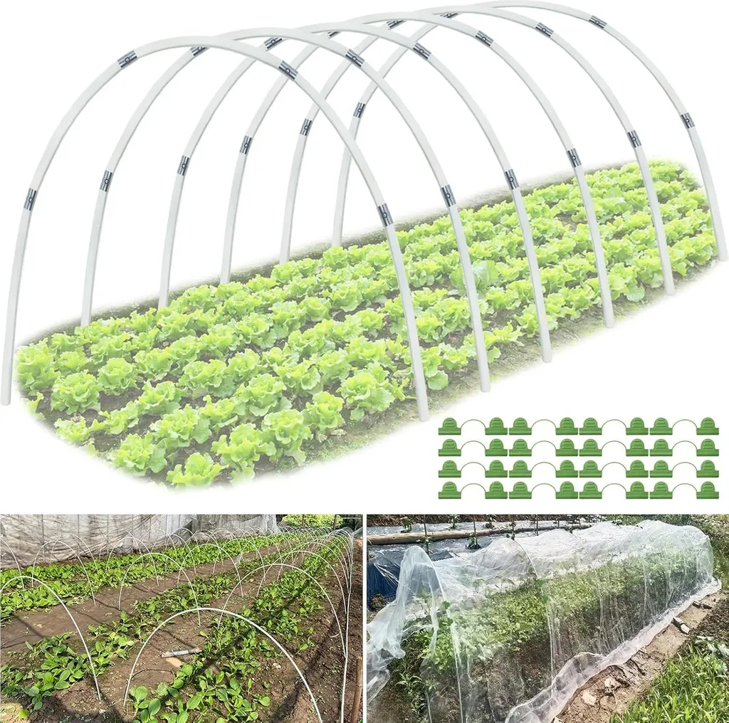 Cadre de support pour tunnel de plantes en fibre de verre flexible