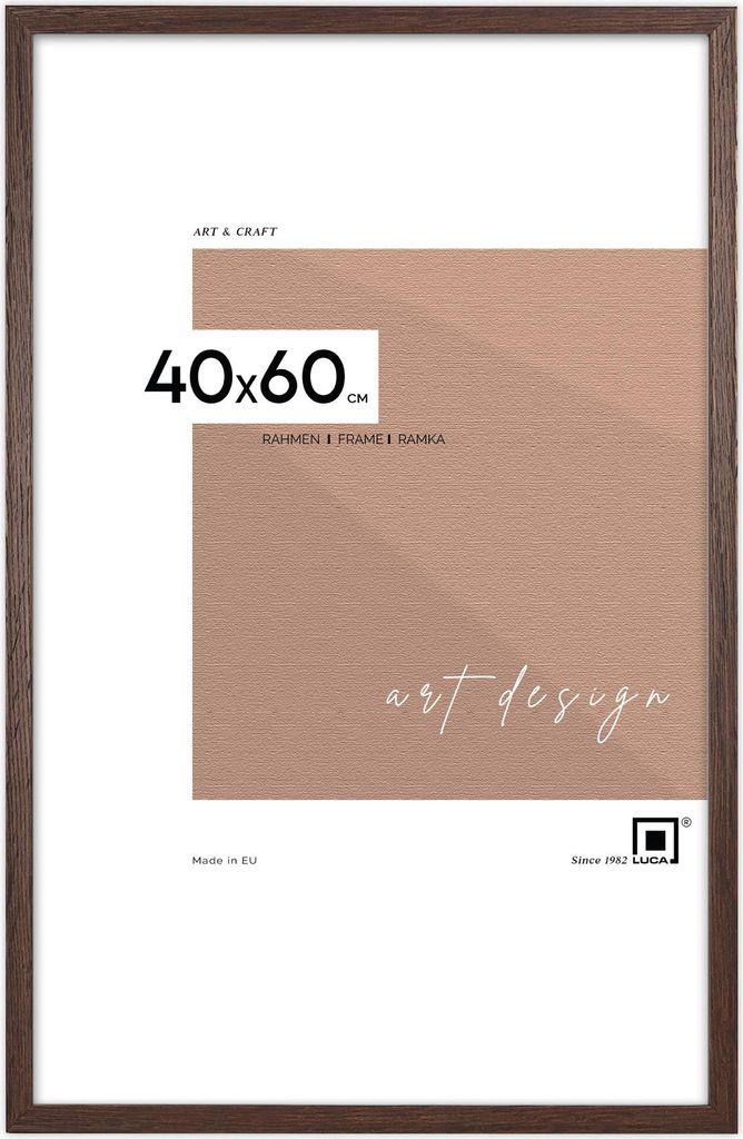 LUCA® Bilderrahmen 40x60 Braun MDF Umweltfreundlichem Produktbild 