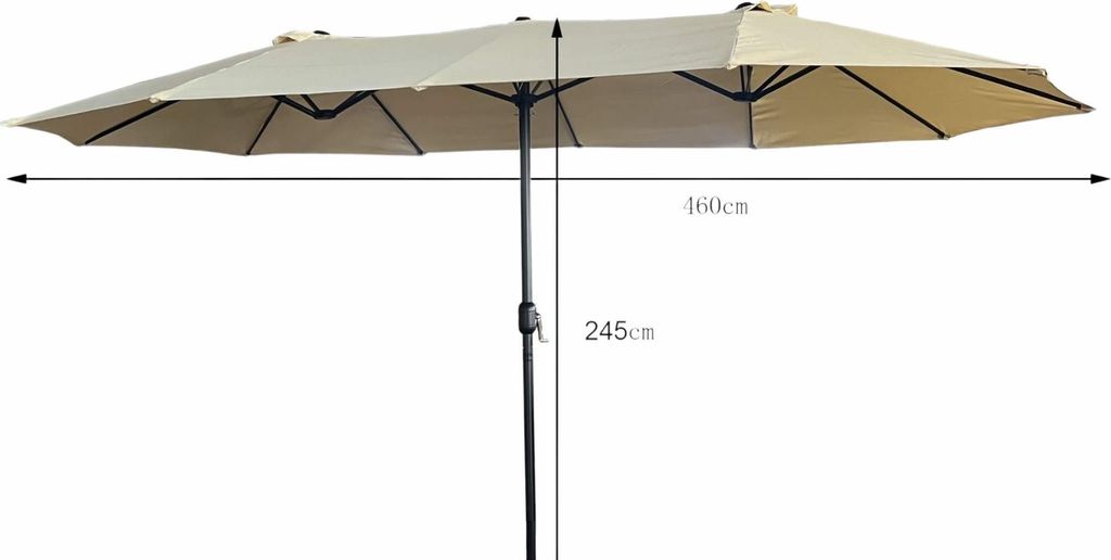 Akord Gartenschirm Tilia Beige 245X245X245 Cm