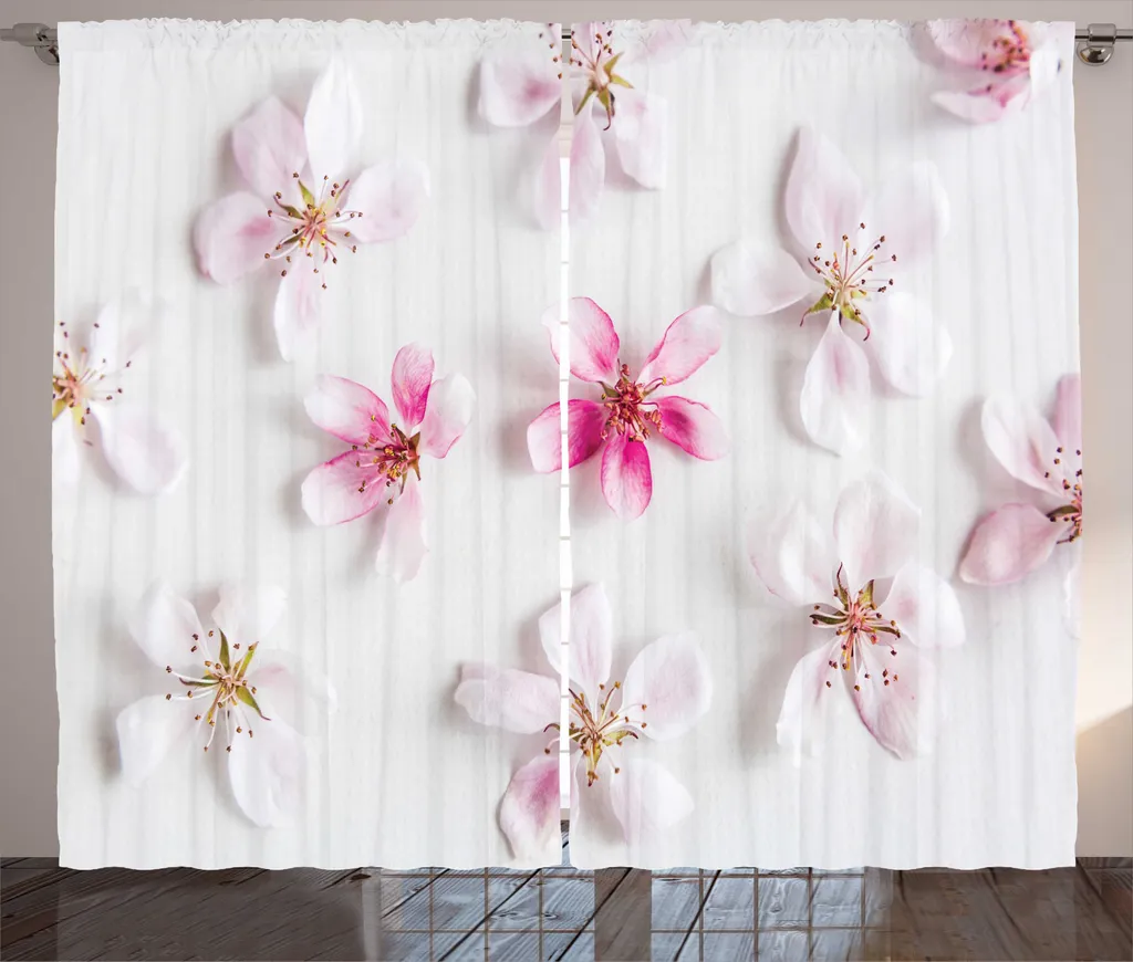 ABAKUHAUS Tenda Sakura Petals Rosa 280x245cm - Arredo Rustico Camera