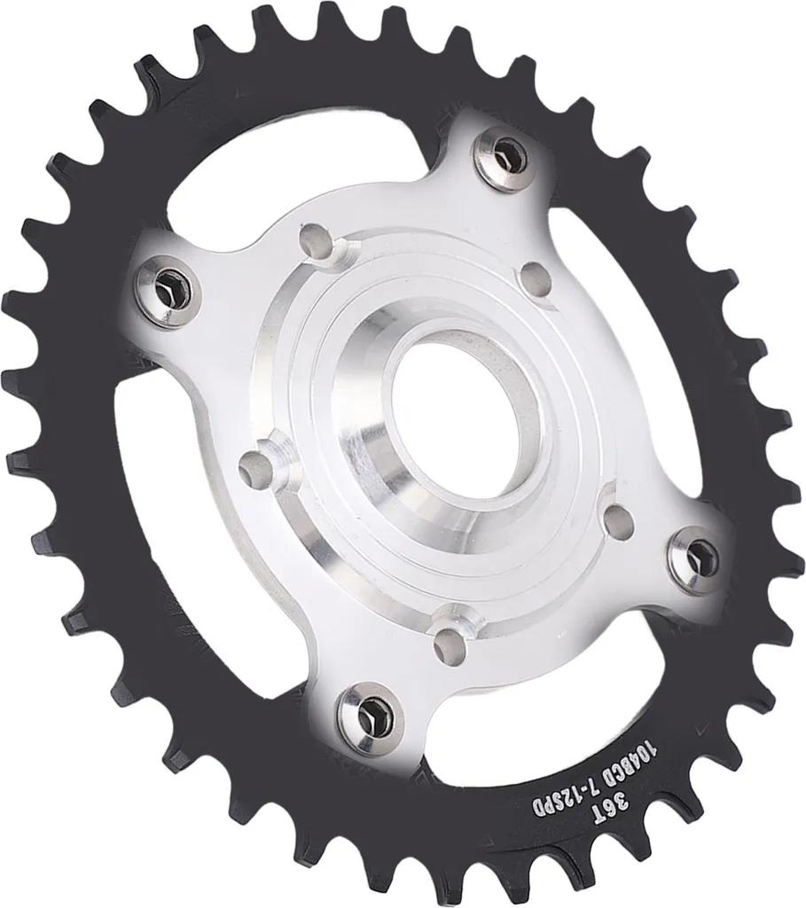 Kit Conversion Couronne de Chaîne 104BCD pour Vélo Électrique Noir - 2