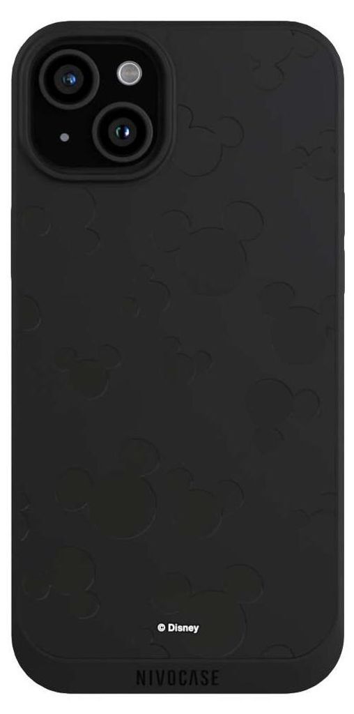 NIVOCASE Handyhülle für Apple iPhone 15 Plus Hülle NIVOpure Case Schwarz Disney Mickey Mouse Muster