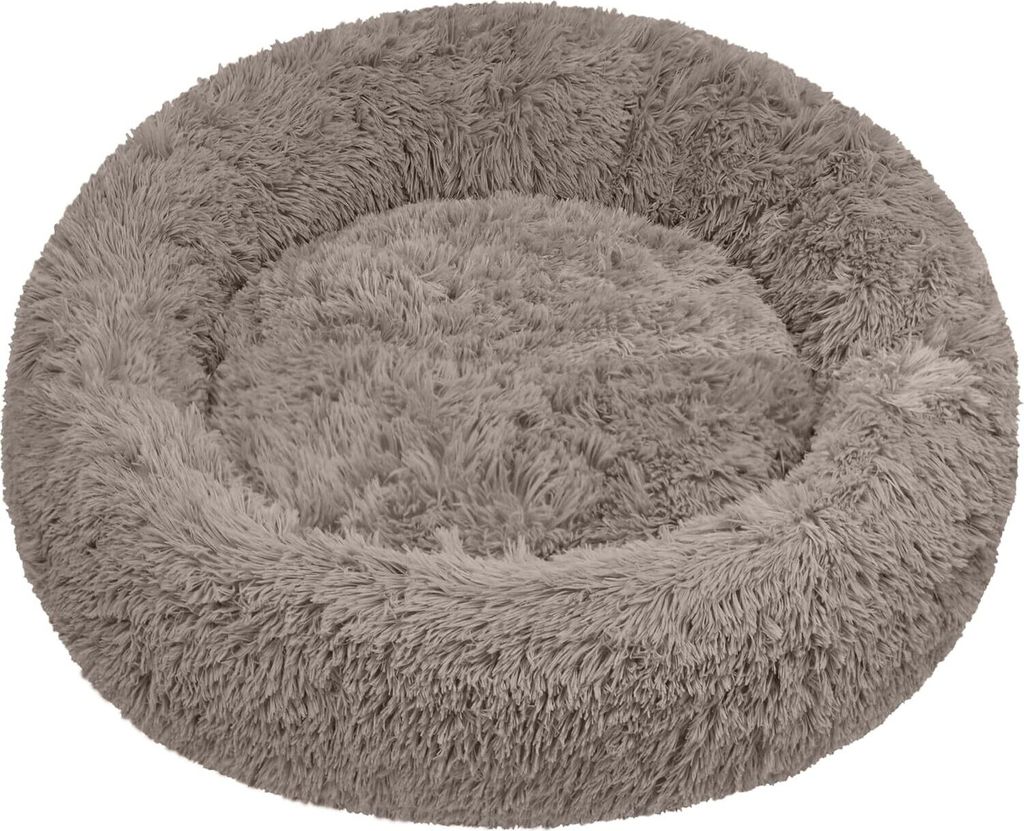Majestic Pet Donut-Hundebett – Rundes, Weiches Hundebett Aus Mikrosamt, Waschbar & Mit Wasserdichtem Boden, Größe S (61x48x17 Cm)