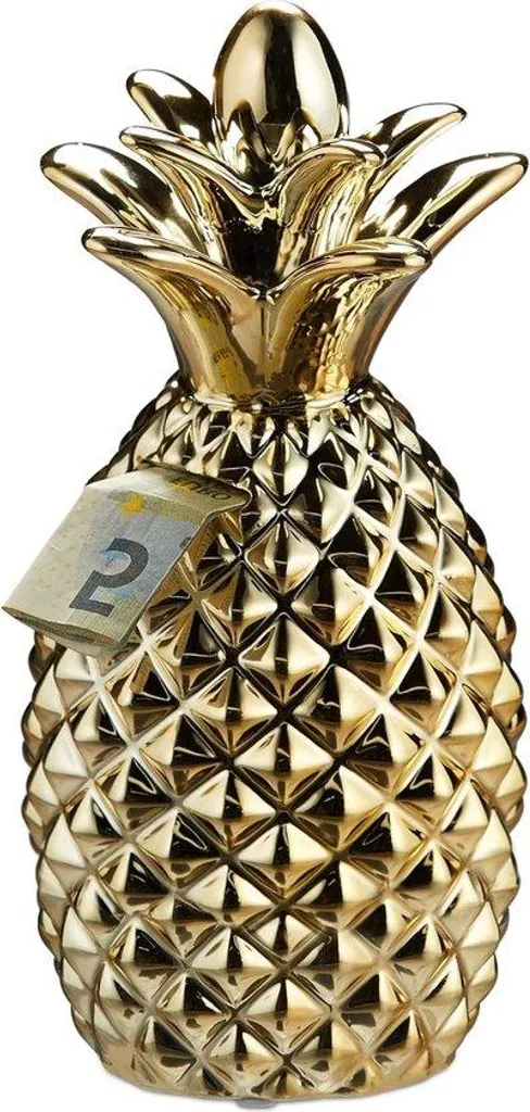 Ananas Décoratif Sparpott Doré 24 x 105 cm - Finition Or Haute Qualité