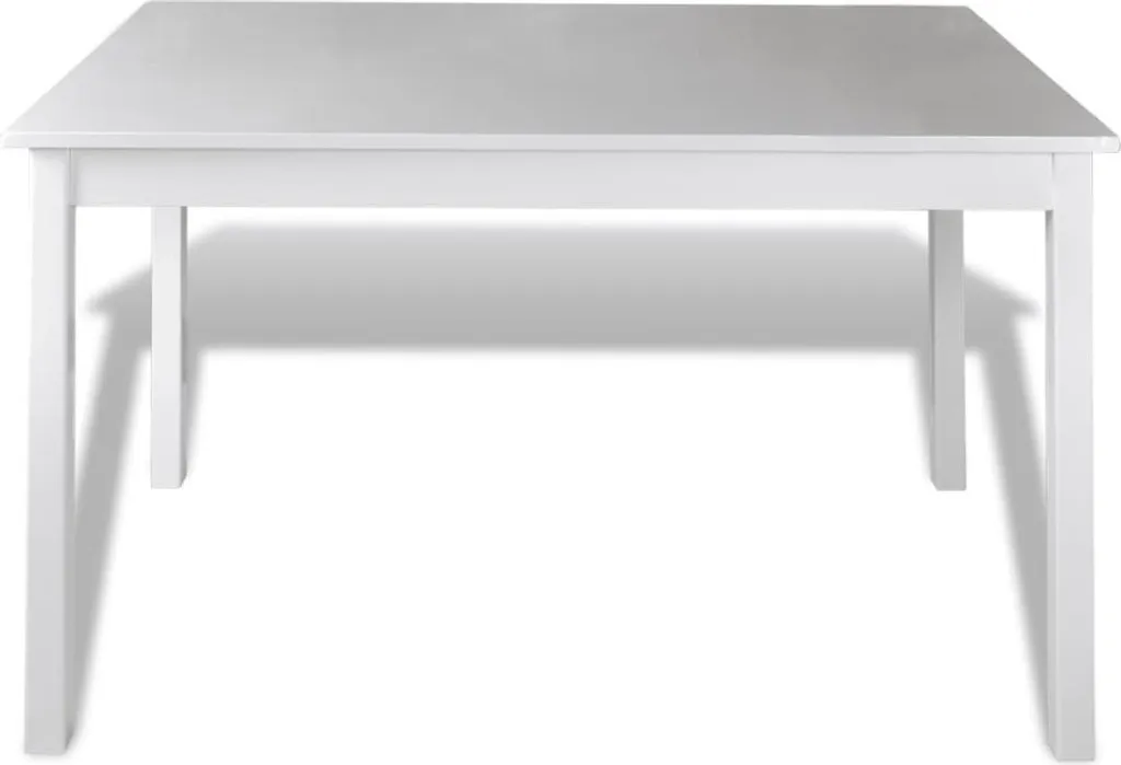 Table de salle à manger avec 4 chaises blanches - Ensemble repas complet - 3