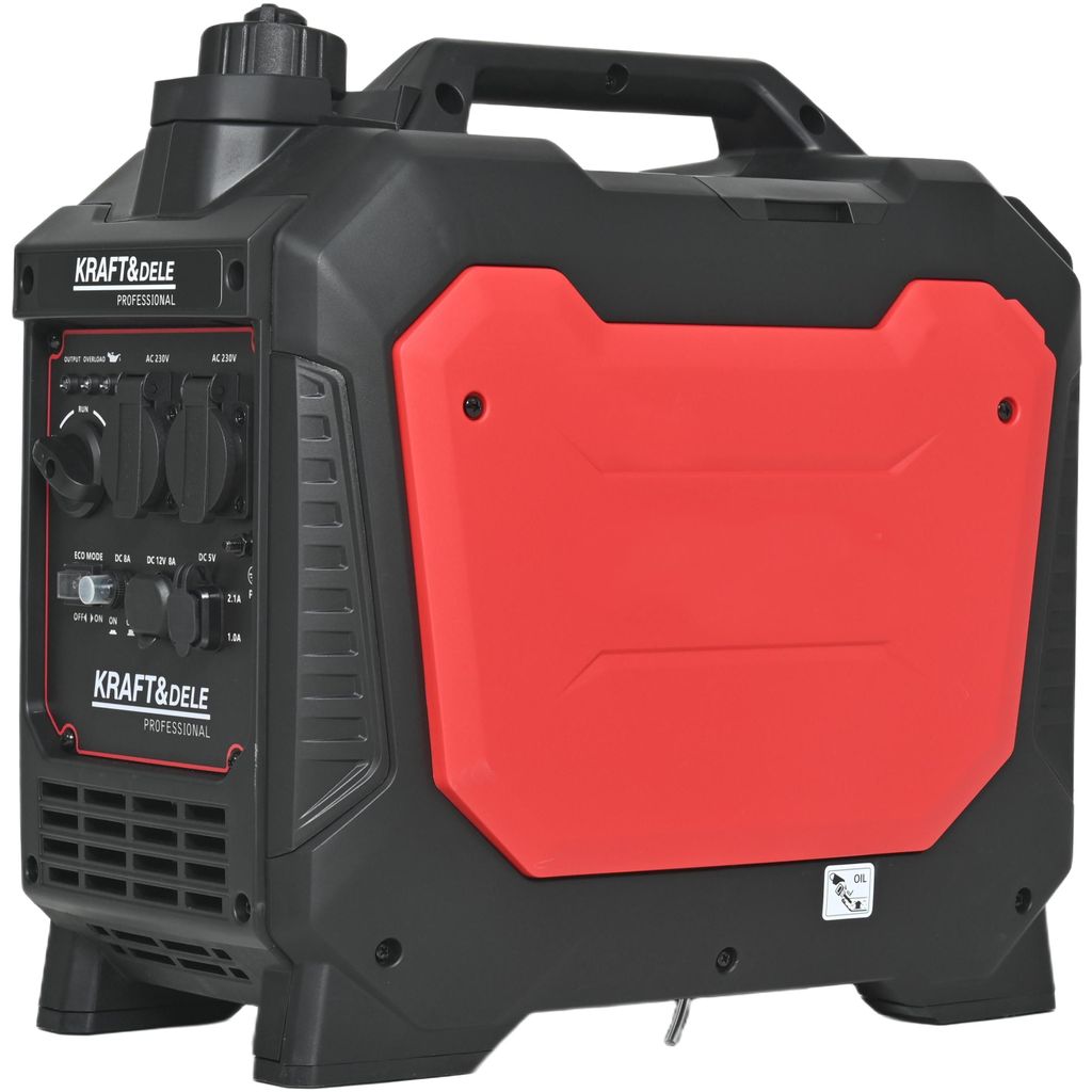 KRAFT&DELE | Inverter Stromerzeuger, 2.5kW, Stromgenerator Benzin Superleise, Notstromaggregat Backup Stromausfälle, für Camping, Wohnwagen, Gara...