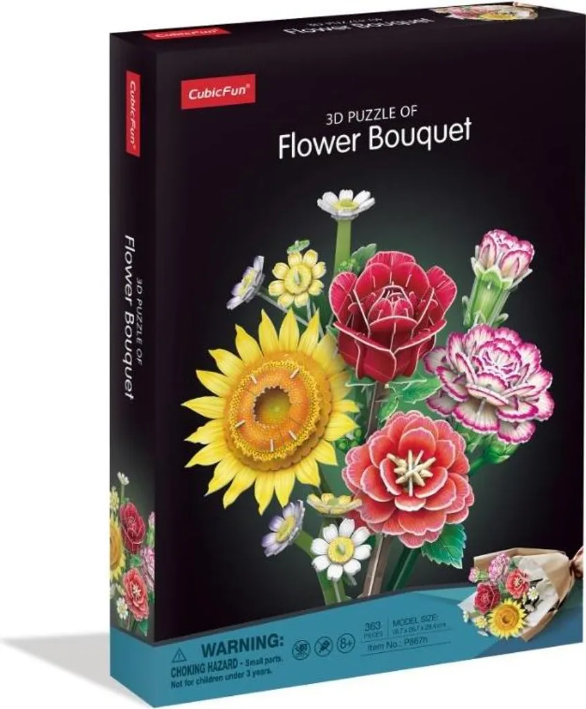 Cubic Fun Grand Bouquet de Fleurs P867H Cadeau Créatif pour Adultes