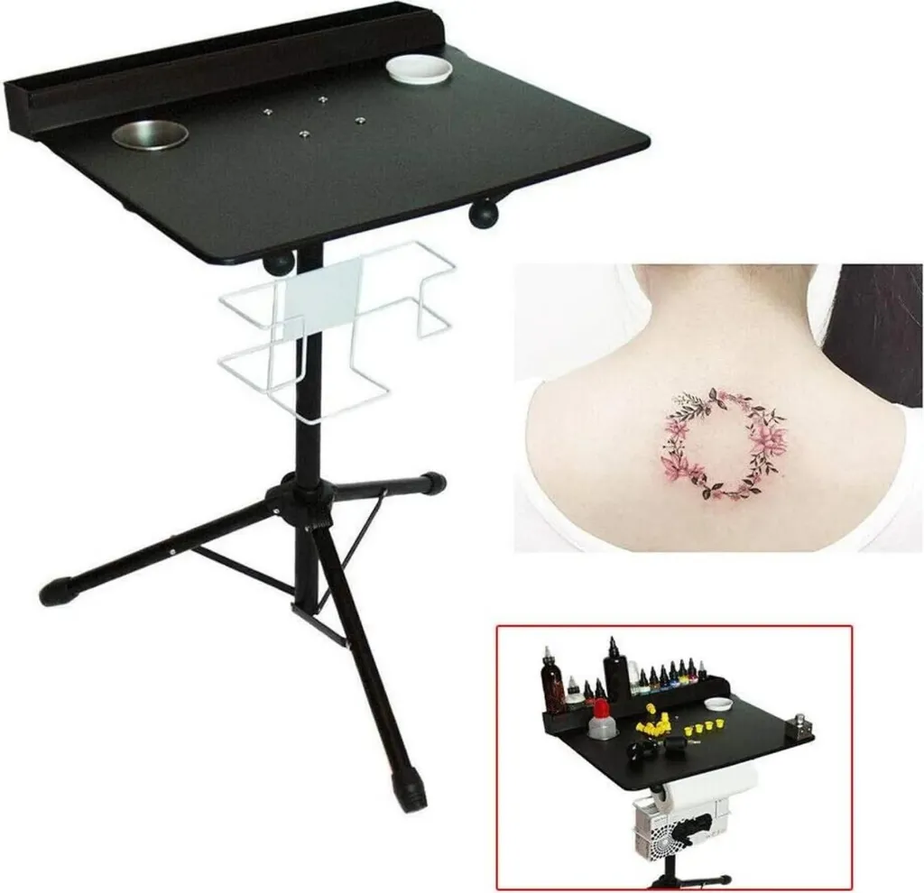 Accoudoir tatouage réglable fini les maux de dos trépied métal pliable