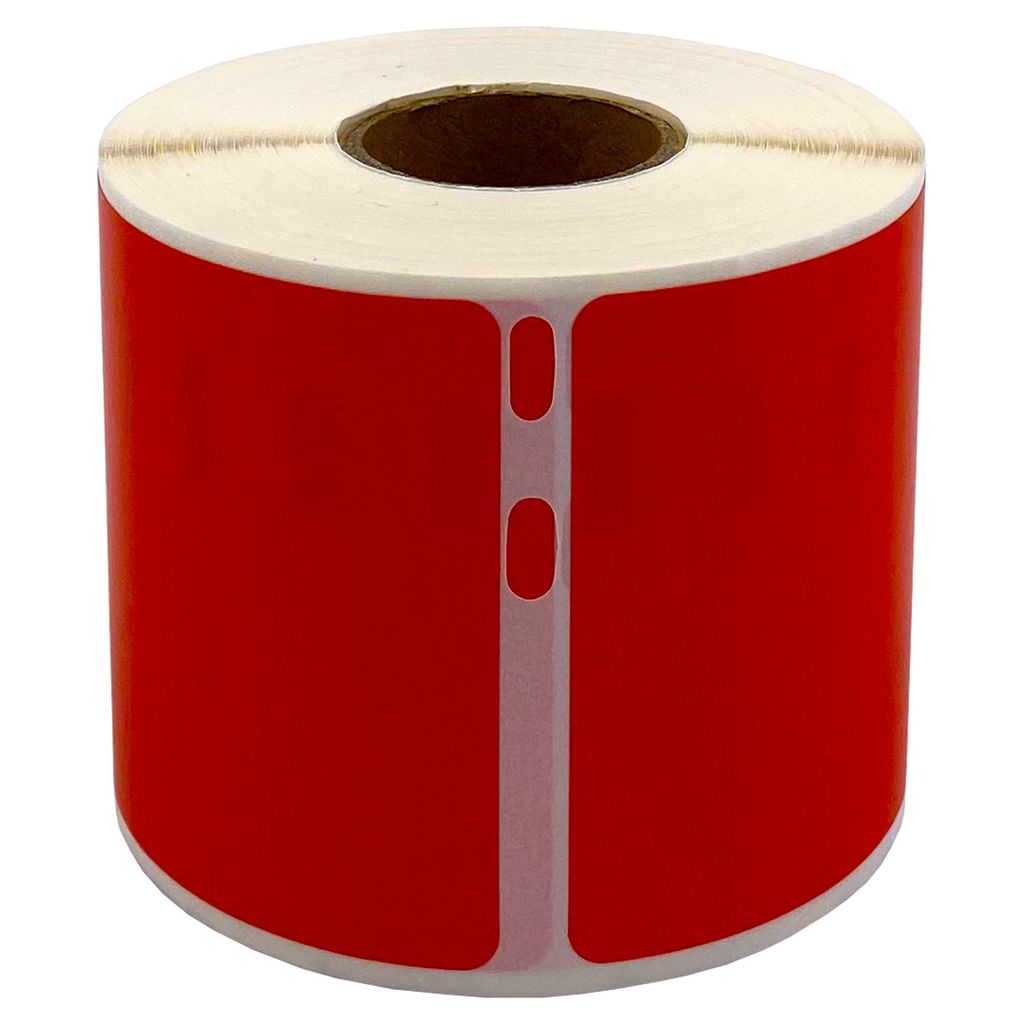 DULA Etiketten - Kompatibel mit Dymo Compatible labels - Rood - 99014 - S0722430 - Verzend- en naambadge etiketten - 1 rol - 101 x 54 mm - 220 labe...