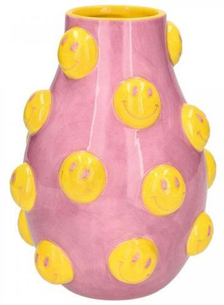 Gift Company Vase Artisan Smile Rosa Gelb Produktbild 