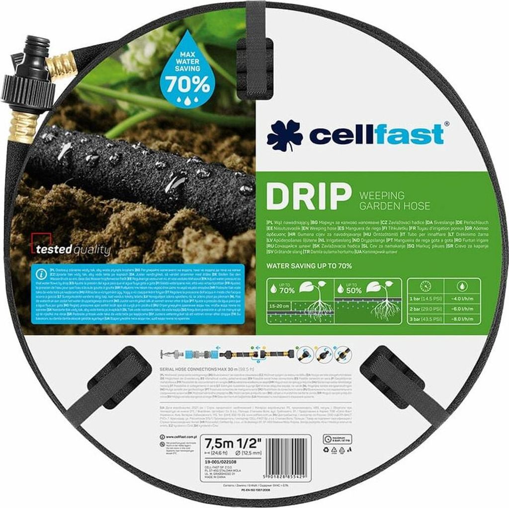 Zahradní hadice DRIP 1/2" 7,5 m pro kapkovou závlahu Obrázek produktu 