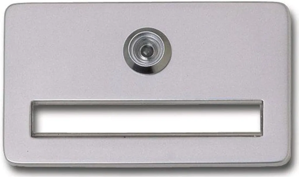 Sonnette avec plaque nominative et caméra 170° en aluminium anodisé gris