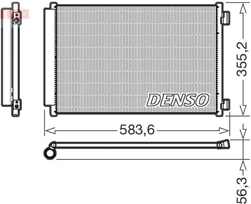 Condenseur de climatisation DENSO DCN09146 pour circuit de froid auto