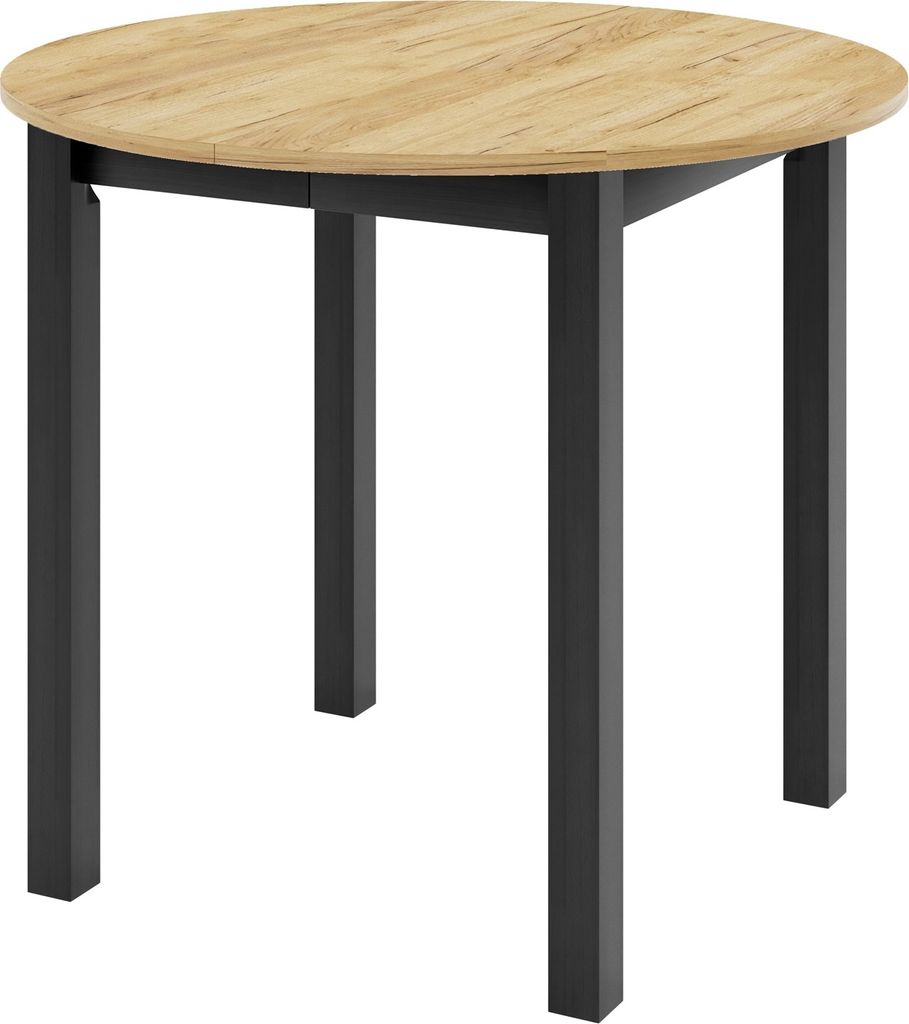 Masseno ESSTISCH LUCA P 90 cm - 130 cm / 90 cm x 77 cm Ausziehbar Rundtisch, Esszimmertisch, Küchentisch, Modern Design