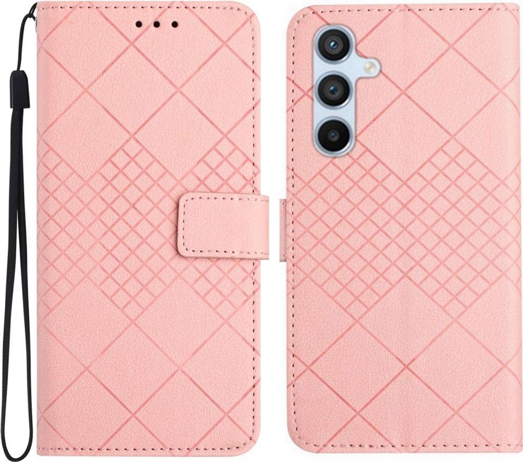 Samsung Galaxy A56 Hülle - Coverup Rhombus Klapphülle - Rosa