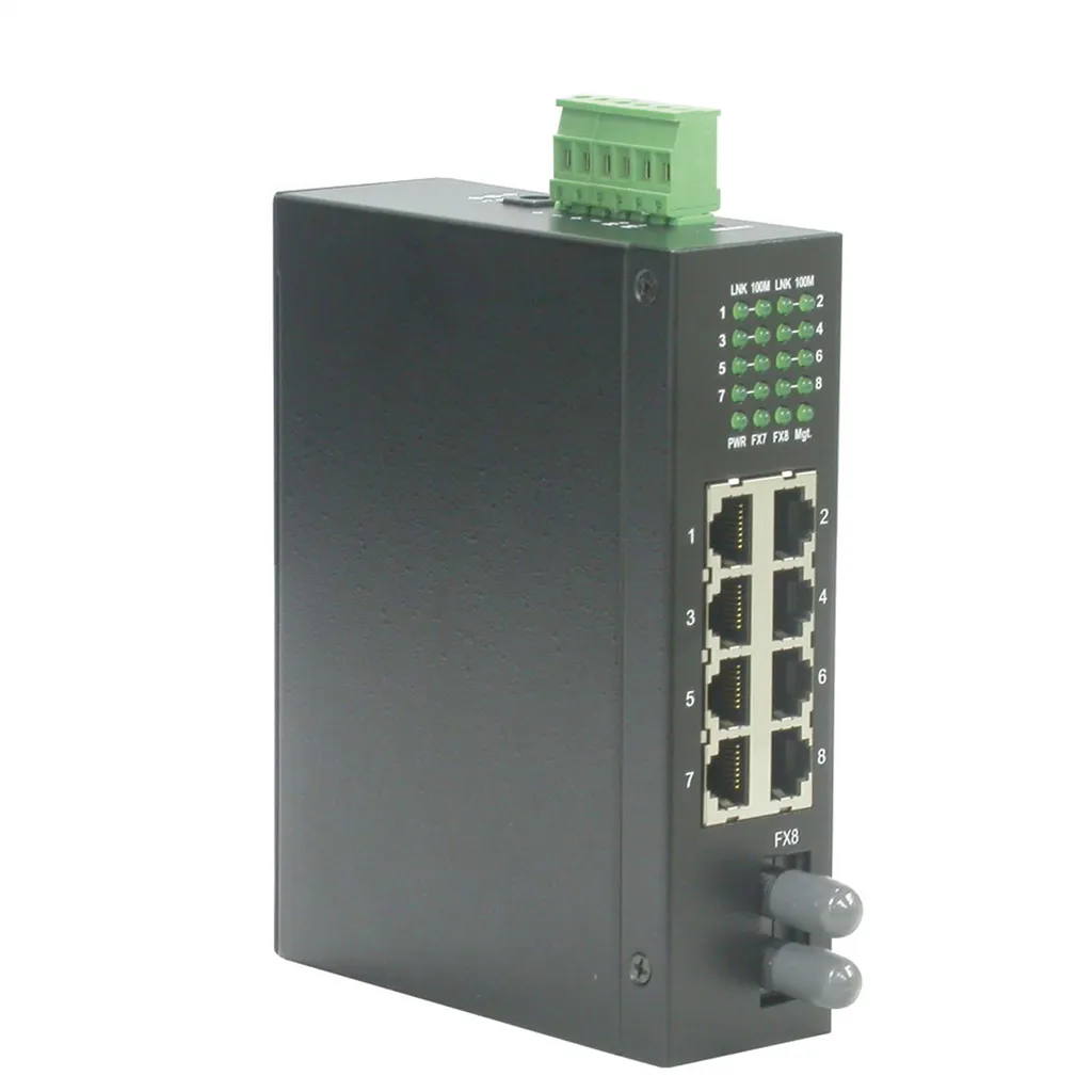 Switch Industriel Anti-Interférence ROLINE : 7 RJ45 et Liaison ST