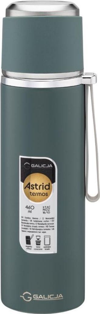 Astrid Edelstahl-Thermoskanne 460 ml, grün, doppelwandig