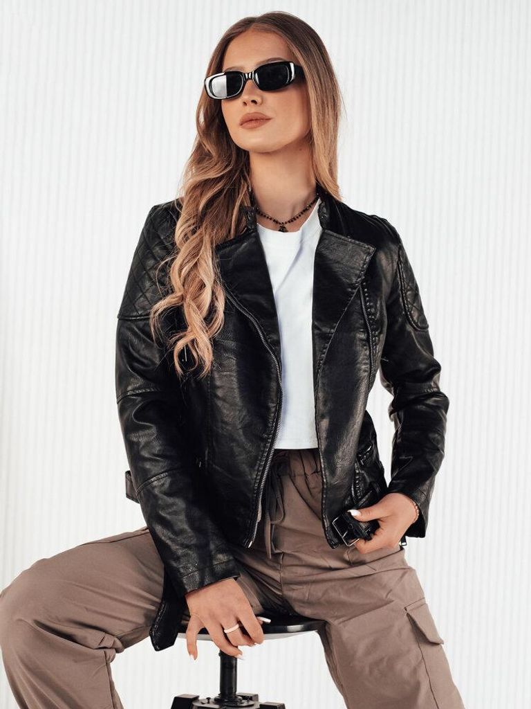 Dstreet Lederjacke für Frauen Eripa schwarz L