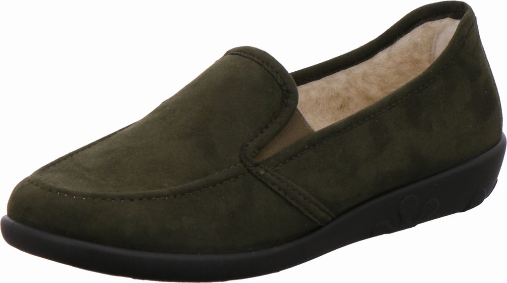 Rohde Damen Hausschuh Ballerina Slipper Fußbett Ballerup 2224, Größe:40 EU, Farbe:Grün