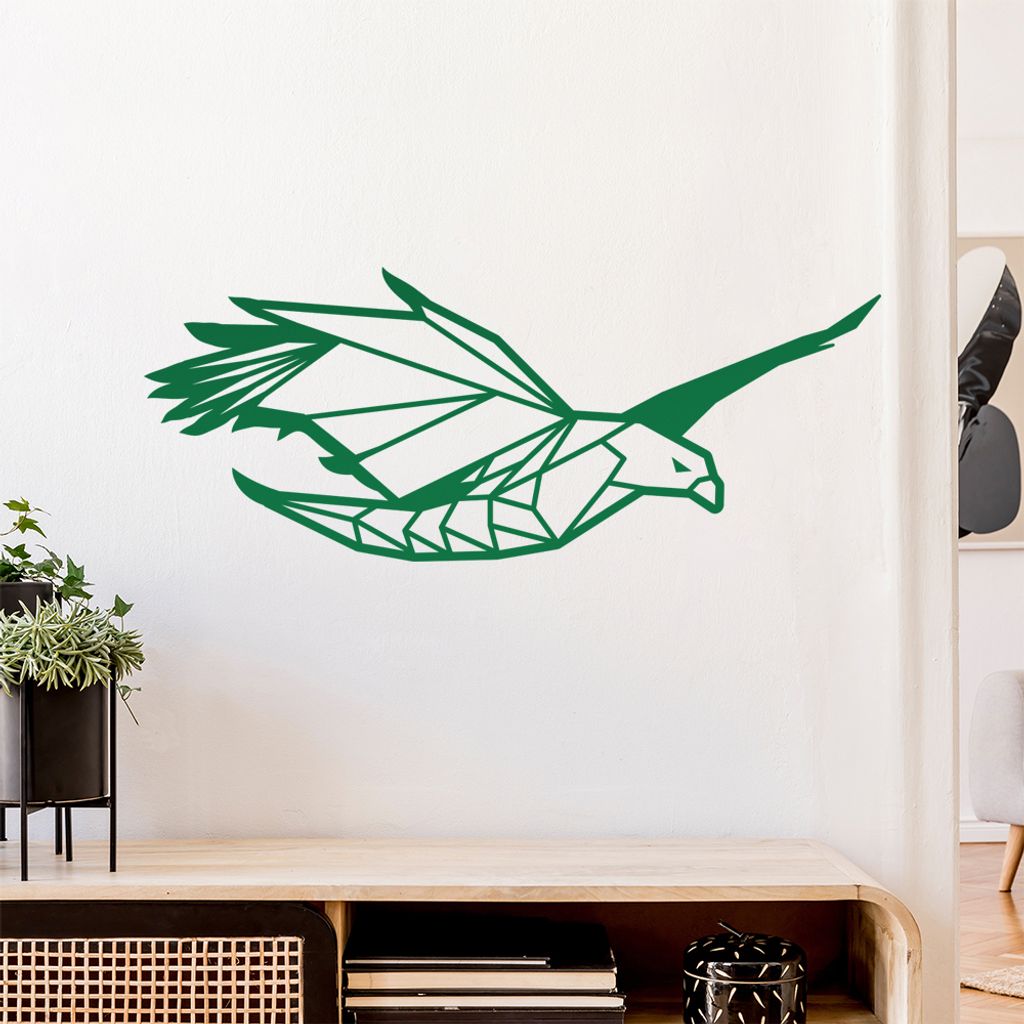 Adler Raubvogel Polygon Wandtattoo Wandaufkleber Wall Sticker - Dekoration, Küche, Wohnzimmer, Schlafzimmer, Badezimmer