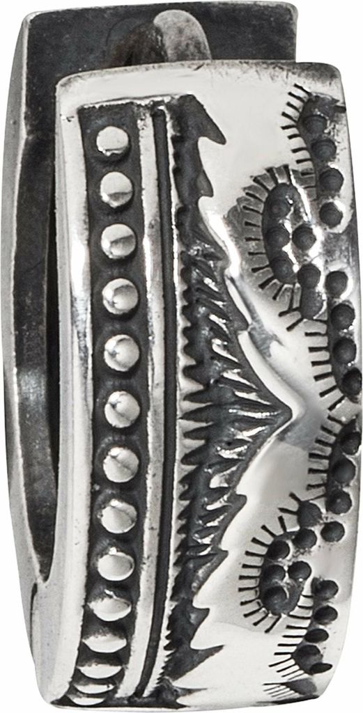 cai Single Creole 925/- Sterling Silber 1,4cm Silbergrau ohne Stein 132210502